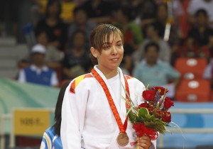 Paralímpiada de Pekín 2008 Mónica Merenciano en combate de judo