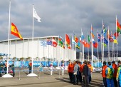 La bandera española ya ondea en la Villa Olímpica de Sochi