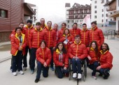 La bandera española ondea en la villa de Sochi
