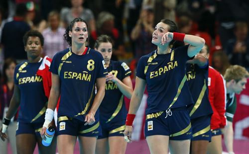 Las 'guerreras' durante el choque frente a Holanda. Fuente: ADREES LATIF/REUTERS