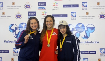 natacion melani 200 espalda con Da Rocha, Costa y Zamorano 