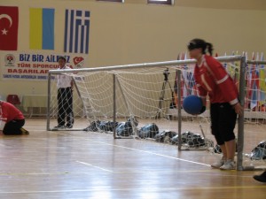 La aragonesa Laura Belle durante un partido.