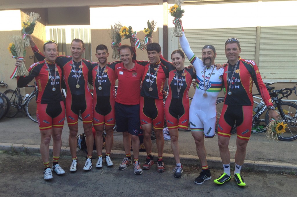Algunos de los ciclistas españoles que lograron medalla. Fuente: CPE