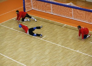 Partido de goalball. Fuente: Servimedia