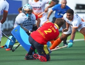 Santi Freixa en el partido frente a India. Fuente: RFEH