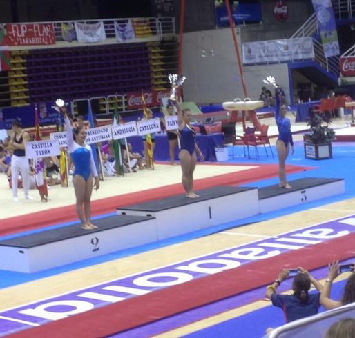 La gimnasta Roxana Popa ha alcanzado la 1ª posición en el Campeonato Nacional. Fuente: AD