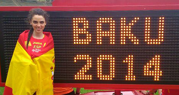 La atleta en los Trials europeos de Bakú (Azerbaiyán). Fuente: AD