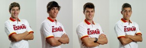 Los chicos del equipo española de relevos. Fuente: COE
