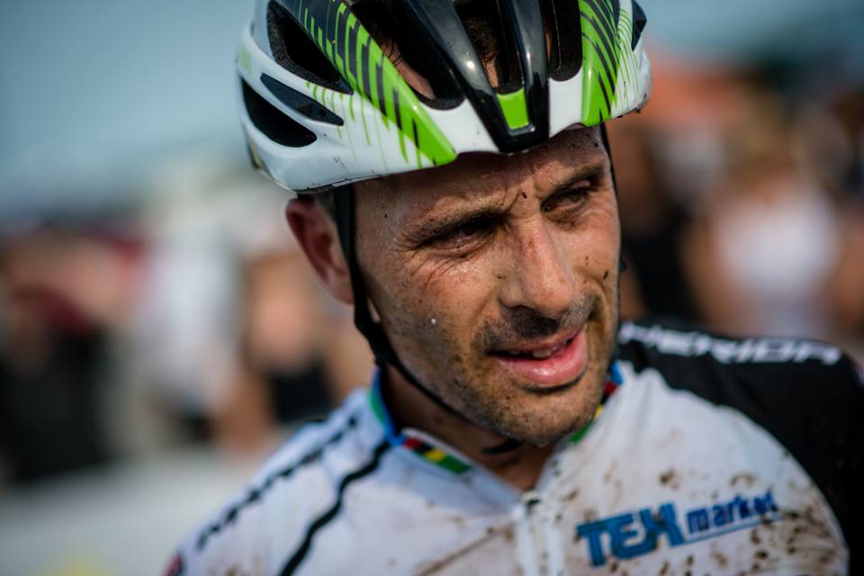 El corredor José Antonio Hermida tras disputar la Copa del Mundo de Mountain Bike en Canadá. Fuente: AD