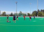 Los jugadores de la sub 18 de hockey hierba para Nanjing