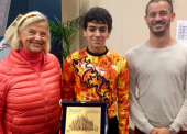 Tomás Llorens Guarino, plata en el Lombardia Trophy Novice de patinaje artístico sobre hielo