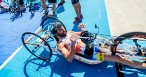 Jordi en la handbike. Fuente: Yeray Menéndez