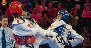 Eva durante un combate. Fuente: Fetaewkondo