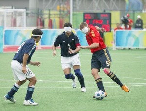 'Niño' durante un partido con España. Fuente: Paralímpicos