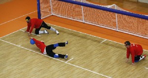 Imagen de un partido de la selección española de goalball. Fuente: Servimedia