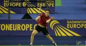 La jugadora madrileña en un torneo. Funete: Badminton Europe