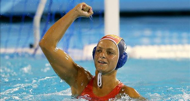 La jugadora de la selección española de waterpolo, Jennifer Pareja. Fuente: RFEN