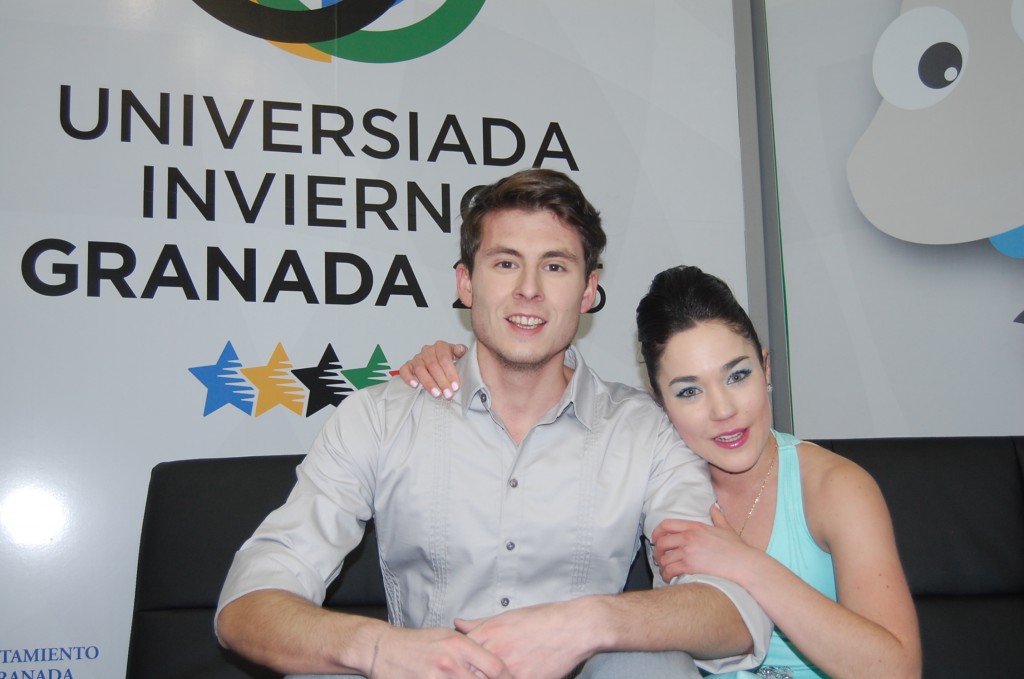 Celia Robledo y Luis Fenero durante el programa corto en el Campeonato de España en Granada. Fuente: LPT / Avance Deportivo