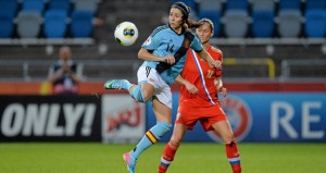 Vicky Losada en la pasada Eurocopa. Fuente: Uefa