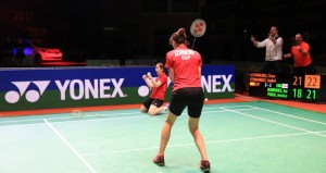 Clara e Isa tras ganar la final. Fuente: badminton Europe