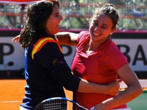 Conchita Martínez y Sara Sorribes. Fuente: Rfet