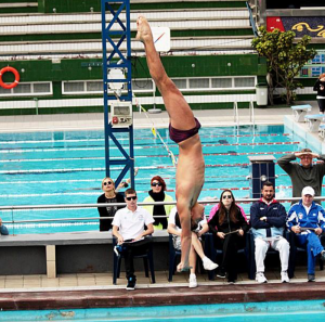 Juan Pablo en un salto. Fuente: AD