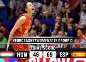 España gana a Hungría 46-69 en el Eurobasket