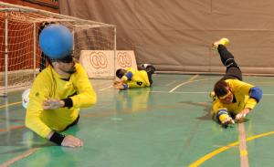 Un partido de goalball. Fuente: ONCE