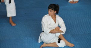 La talaverana en el tatami. Fuente: AD