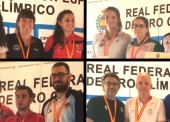 Paula Grande, Javi López, Mercedes Soto y Salvador Ramos,  campeones de España