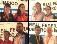 Paula Grande, Javi López, Mercedes Soto y Salvador Ramos,  campeones de España