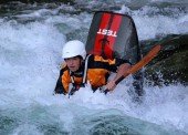 Nuria Fontané, oro y Quim Fontané, bronce en kayak freestyle