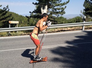 Imanol Rojo en un entrenamiento.