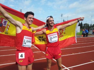 Los atletas Diego García y Pablo Oliva. Fuente: AD