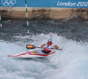 Maialen Chourraut durante los Juegos Olimpicos de Londres 2012. Fuente: RFEP