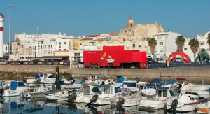 Salida de la 5ª etapa, esta mañana en Rota (Cádiz).