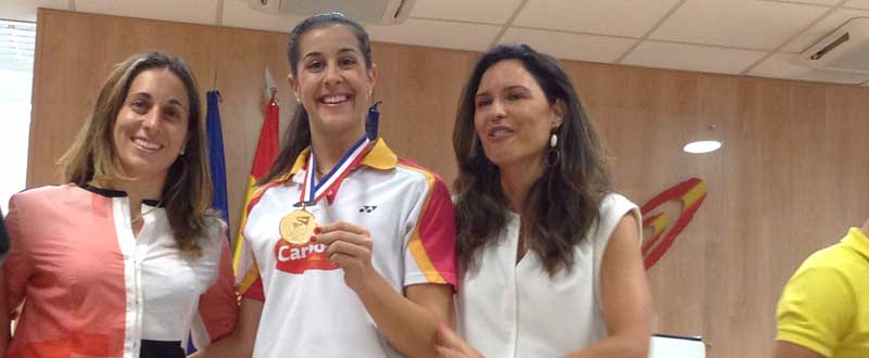 Carolina Marín (centro). Fuente: JAC/Avance Deportivo
