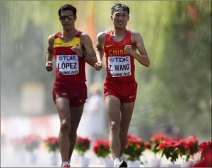 López superó al chino a falta de poco más de 1 km. Fuente: Reuters.