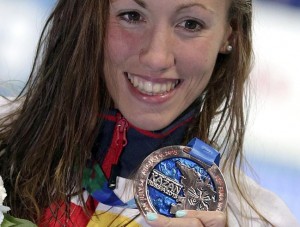 Jessica Vall, medalla de bronce en los 200 metros braza en Kazan. Fuente: RFEN