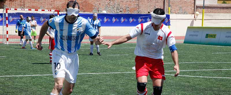 Imagen de un partido entre el ONCE Málaga y ONCE Madrid. Fuente: AD