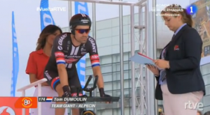 Salida de Tom Dumoulin. Imágenes: RTVE