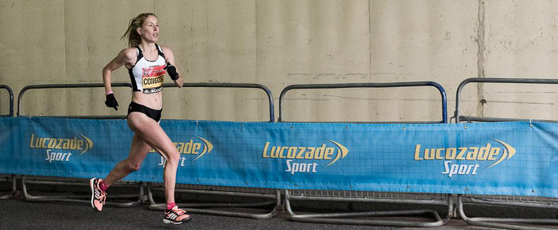 La atleta española, Elena Congost, durante la maratón de Londres donde fue subcampeona. Fuente: @ele1500