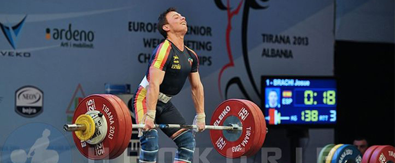 El haltera sevillano Josué Brachi, subcampeón de Europa. 