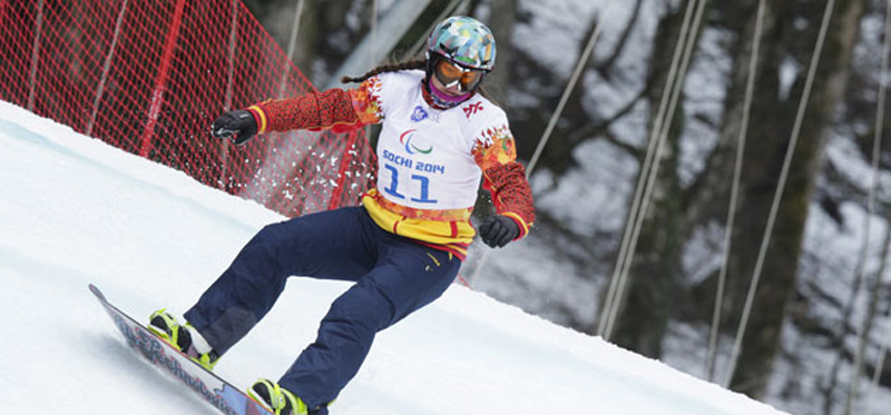 La rider española, Astrid Fina, durante los Juegos Paralímpicos de Sochi. Fuente: CPE