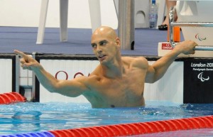 El nadador español, Richard Oribe, durante una competición. Fuente: Fedpc