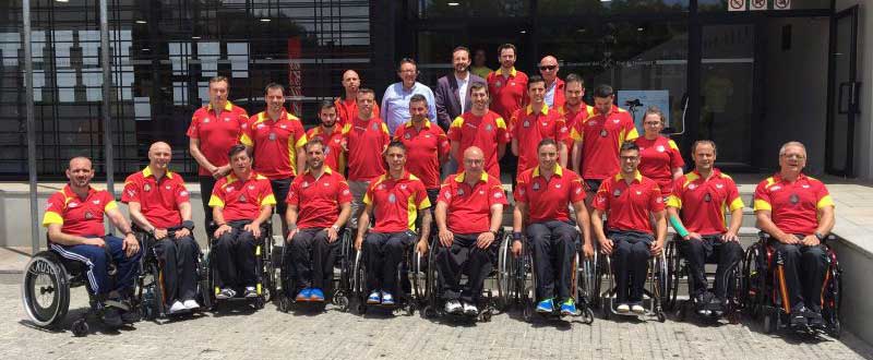 Equipo español de tenis de mesa paralímpico. Fuente: Rfetm