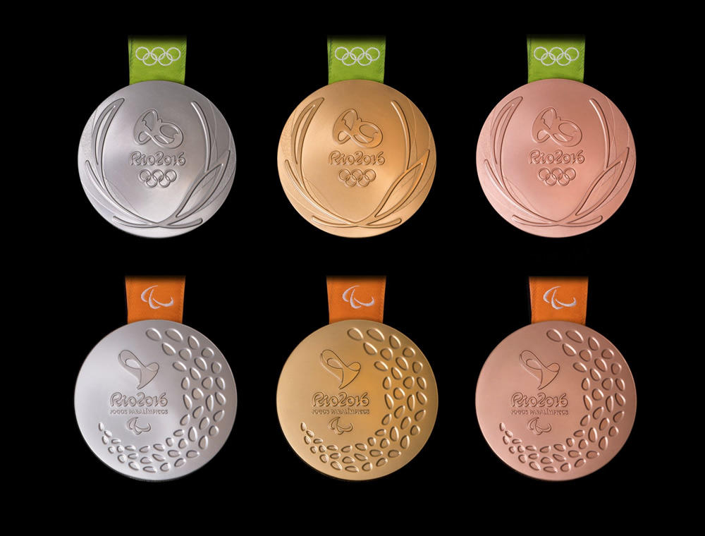 Medallas olímpicas Río. Fuente: Rio2016.com