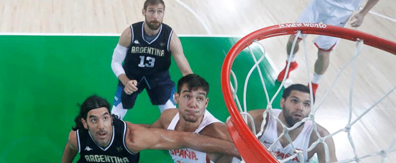 España-Argentina de baloncesto en Río. Fuente: EFE