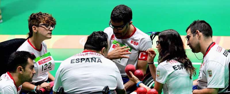 Equipo español Bc1-BC2 de boccia en Río. Fuente: Charly Quinteros