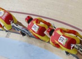 Bronce para el tridente español de velocidad en pista